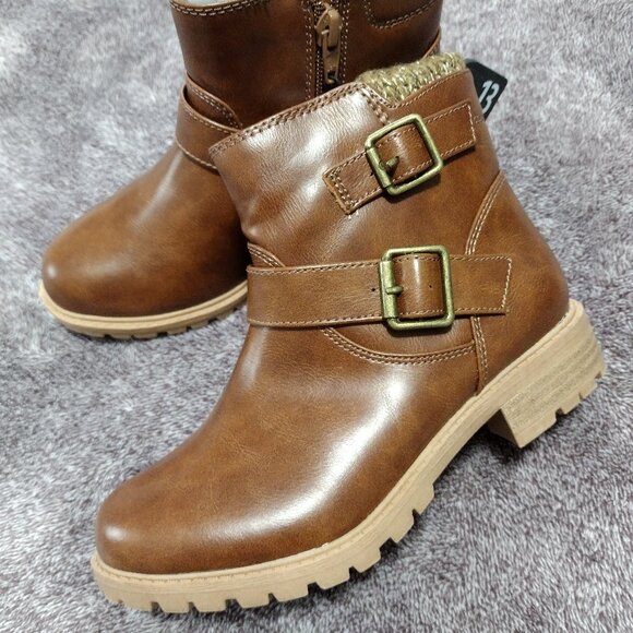 Wonder Nation Girls size 13 Fashion Ankle Boots Brown New Shoes New - Picture 1 of 6